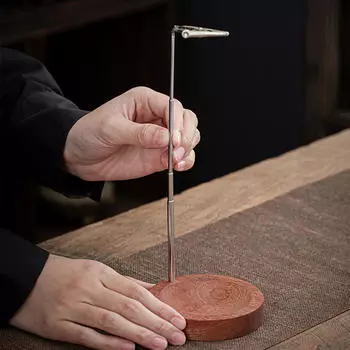 Креативный держатель для благовоний с круглым подносом для спальни и торжеств Silvery Brown