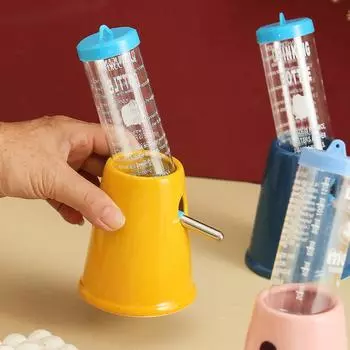 Креативный держатель для бутылки с водой для хомяка, зоотовары, бутылка для воды, керамический диспенсер для воды для хомяка, морской свинки, кролика синий