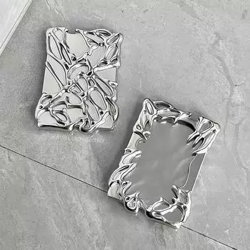 Креативный держатель для фотокарточек Idol, пластиковая рамка, папка для фотографий Kpop, гальванопластика, оригинальный дизайн, карточка 3 дюйма, оптовые продажи, 2024 серебряный