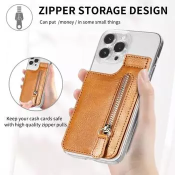 Креативный держатель для карт мобильного телефона с магнитной застежкой, простая установка, хранение ярко-розовый/золотистый