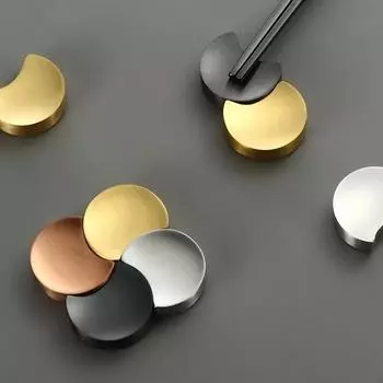 Креативный держатель для палочек для еды в форме луны в сборе из нержавеющей стали, домашний отель, пылезащитные общественные палочки для еды, металлическая подставка чёрный