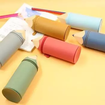 Креативный держатель для ручек, ведро для хранения в форме карандаша с крышкой, пенал для студентов 05