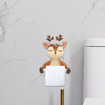 Креативный держатель для туалетной бумаги с оленем, фигурка животного, вешалка для полотенец, рулон