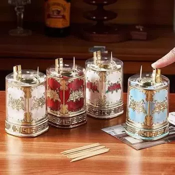 Креативный держатель для зубочисток в стиле ретро, модная коробка для зубочисток, роскошный ресторан, гостиница, бытовой держатель для зубочисток, 1