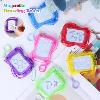 Креативный детский брелок для ключей, мини-магнитная доска для рисования, декоративный брелок, милая игрушка в виде черно-белой доски для рисования красный