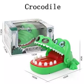 Креативный детский крокодиловый рот, стоматолог, кусающий палец, вечерние игры, тест на удачу, забавная игрушка зелёный