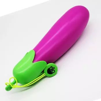 Креативный детский зонтик из баклажанов с ветрозащитой, солнцезащитным козырьком и непромокаемыми инструментами, двойной складной зонт с серебряным клеем 88cm фиолетовый