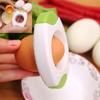 Креативный дизайн, экологический материал, простой и легкий резак для сырой яичной скорлупы зелёный