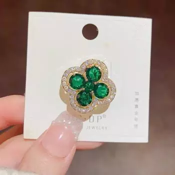 Креативный дизайн, нишевая брошь с четырьмя листочками и цветком, корейская версия, модный универсальный костюм, корсажный воротник, булавка, аксессуары