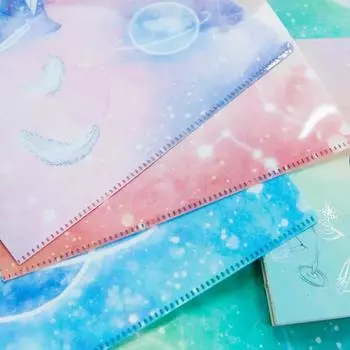 Креативный дизайн папка для файлов для студентов милый аниме вишневый котенок контрольная бумага скрапбукинг наклейки папки портативный органайзер для файлов