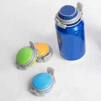 Креативный дизайн с пряжкой, посуда для бара, пищевая чашка для хранения газированных напитков, посуда для напитков, кухонные инструменты, хозяйственные принадлежности, банка с верхней крышкой синий