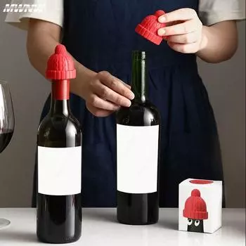 Креативный дизайн шляпа крышка для бутылки красного вина пробка силиконовая герметичная сохраняющая свежесть винная пробка бар кухонные принадлежности пробки для бутылок синий