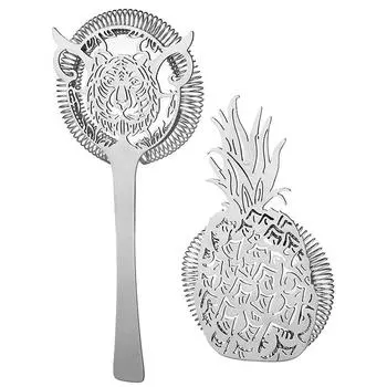 Креативный дизайн ситечко для коктейлей, барный ситечко из нержавеющей стали в форме тигра/ананаса тигровый