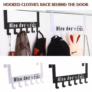 Креативный дверной крючок из кованого железа без T-образной стойки для перфорации чёрный