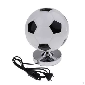 Креативный футбольный мяч, настольная настольная лампа, декор для спальни, 220 В, вилка европейского стандарта