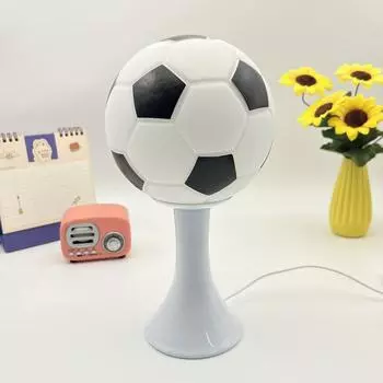 Креативный футбольный стеклянный настольный светильник Современный минимализм Украшение для интерьера гостиной дома Рядом с настольной лампой Освещение для настроения отеля