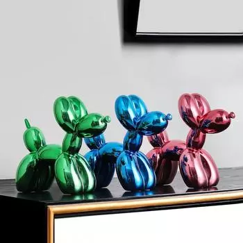 Креативный гальванический воздушный шар для собаки, гостиная, настольный телевизор, украшение для шкафа, домашнее украшение из смолы, мягкое украшение