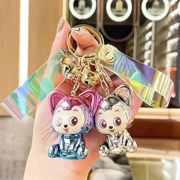 Креативный гальванизированный акриловый мультяшный брелок-кукла-подвеска Single OPP Bag Packaging