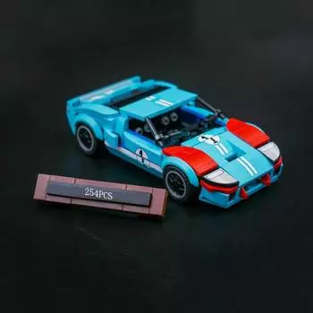 Креативный гараж MOC Speed Champions 330 P3 Гоночный GT40 Спорткар Строительные блоки Сборная игрушка Кирпичик Детские подарки на день рождения PDF Guide by Email
