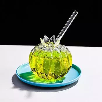 Креативный гранатовый стакан для коктейля Bubble Tea, прозрачные стаканы, бокал для вина, сока, льда, кофе, кавайная соломинка 1PCS