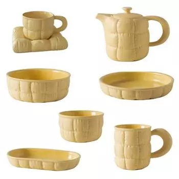 Креативный хлеб Керамическая посуда Кофейная чашка Тарелка Mark Buffalo Milk Cup Керамический чайник Тарелка для салата Украшение стола Ceramic dinnerware