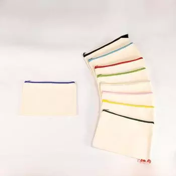 Креативный холщовый пенал на молнии и косметичка 21*14CM светло-зеленый