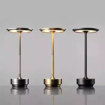 Креативный хрустальный фонарь, беспроводной, 3 цвета, прикроватная подсветка, регулируемая яркость, алюминиевый металлический настольный светильник для ресторана