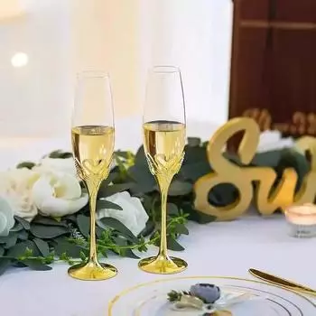 Креативный хрустальный кубок Swan, ретро-бокал из бриллиантового стекла, свадебный бокал для шампанского с подарочной коробкой, 2 шт., бокалы для шампанского для тостов 240ml