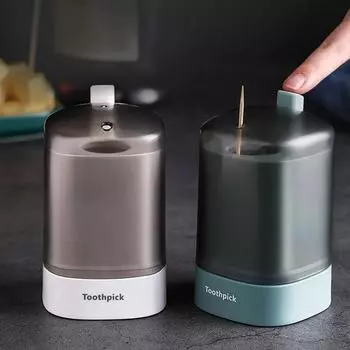 Креативный и удобный автоматический пресс-держатель зубочисток для ресторана и гостиной, портативный держатель зубочисток для домашнего использования зелёный