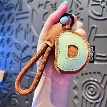 Креативный Изысканный Брелок с 26 Английскими Буквами из ПУ Кожи, Подвески для Сумки с Алфавитом, Брелок-Орнамент, Счастливый Кулон, Подарок для Пары D
