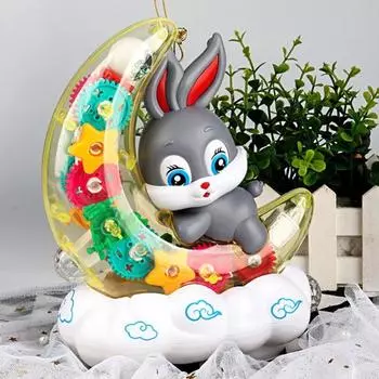 Креативный изысканный универсальный полноприводный фонарь с кроликом, светящийся мультфильм для детей