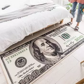 Креативный ковер в виде доллара, ковер для гостиной, напольный коврик, прикроватный коврик для двери коридора, детский ковер для спальни, украшение для дома 40x60cm