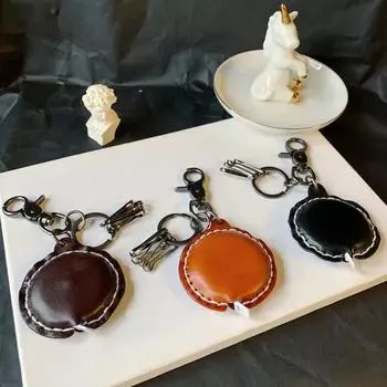 Креативный кожаный брелок, практичный брелок-подвеска, встроенная рулетка, подвеска для мужчин и женщин, универсальные аксессуары для ключей ручной работы верблюд