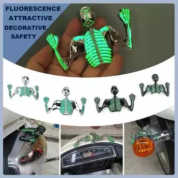 Креативный козырек фары мотоцикла, украшение в виде черепа, хромированное украшение в виде скелета фары для Harley Bobber Chopper