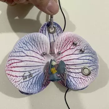 Креативный Красивый Тканевый Брелок Фаленопсис Имитация Цветов Брелок Шармы для Телефона Элегантный Подвес для Сумки Аксессуары Подарок