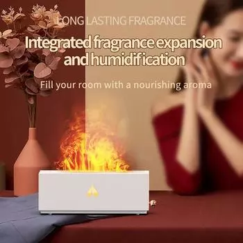 Креативный красочный аппарат для ароматерапии с имитацией пламени увлажнитель воздуха
