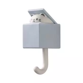 Креативный крючок в виде мультяшного кота, милый держатель для ключей в виде кота, самоклеящиеся крючки для пальто (черный) КДЕ