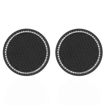 Креативный круглый блестящий коврик для подстаканника, коврик для чашки с водой, автомобильные аксессуары, противоскользящий коврик