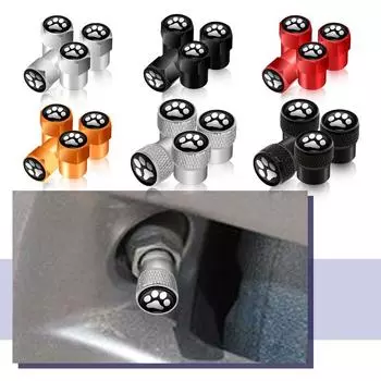 Креативный крутой дизайн, лапа, следы лап домашних животных, эмблема, крышка клапана автомобильной шины, пылезащитная крышка, декор для универсального стайлинга автомобилей, 4 шт.