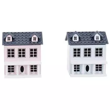 Креативный кукольный домик Мини Мебель Симпатичная Карманная Вилла Орнамент розовый