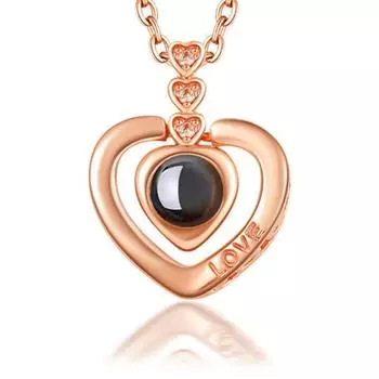 Креативный кулон «I Love You» на 100 языках, подвеска в виде женской проекции