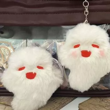 Креативный кулон в виде привидения из ореха, аниме-игра, брелок, милая мягкая плюшевая кукла, брелок, сумка, украшение для автомобиля, подарок для детей