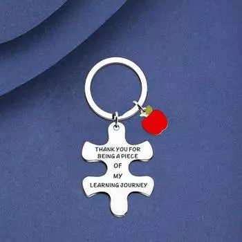 Креативный кулон в виде яблок, многоцелевой устойчивый к потускнению кулон-головоломка на день учителя, ювелирный подарок, вечерние сувениры, подвеска-ключ серебряный