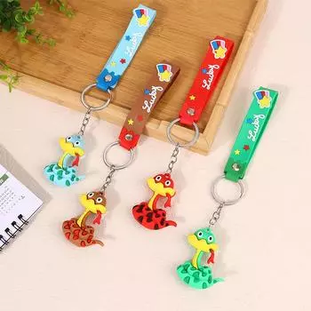 Креативный кулон в виде змеи, милый мультяшный удав, зодиакальный год змеи, талисманы на удачу, украшение на рюкзак для автомобиля зелёный