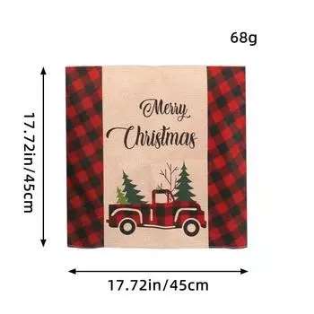 Креативный льняной чехол на стул, рождественская скатерть, классический клетчатый коврик для автомобиля, украшение для ресторана