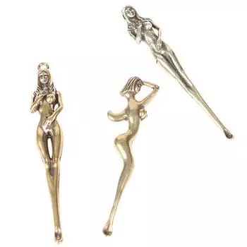 Креативный латунный брелок для красоты, подвески из чистой меди, ручной работы, выбор ушей богини