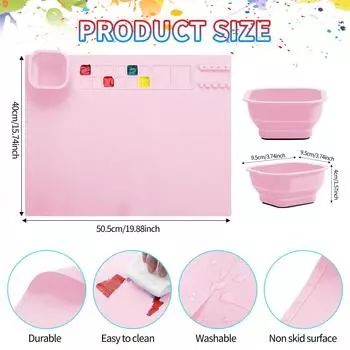 Креативный магнитный силиконовый коврик, набор для творчества, антипригарный силиконовый коврик для рисования на присоске, подходит для детей и студентов