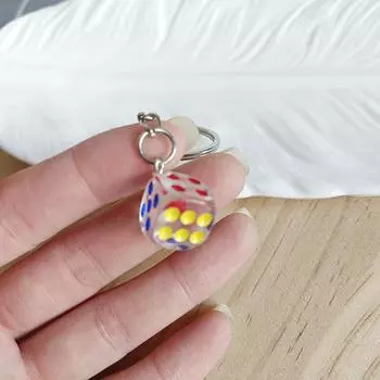 Креативный маленький аксессуар для автомобиля брелок мини-подвеска подвески для рюкзака брелок оригинальность акриловые кубики брелок кольцо для ключей подарок