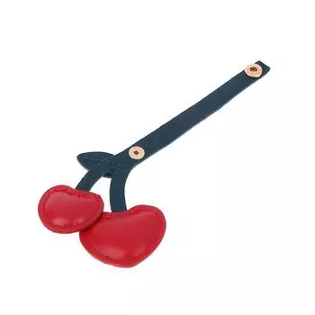 Креативный маленький брелок для ключей в виде вишни, кожаный брелок в виде фруктов, в пасторальном стиле