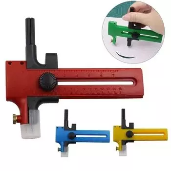 Креативный маленький рельсовый нож, круглый инструмент, пластиковый нож-компас, циркулярный станок для резки бумаги красный